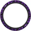 Steering Wheel Covers Dog Paws Purple Glitter Pattern Car Cover For Womens Girls Mens 15 Inches Anti-Slip Universal Truck Vans SUV