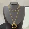Colliers plaqués en or 20 de style marque de créateurs Pearl Diamond Chain Women Jewellery Gift