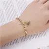 Charm Armbänder Neues blaues böses Auge für Frauen Hand Herz Seestern Kristall Tenniskette Bange Weibliche Mode Party Schmuck Geschenk Drop Del Dhffa