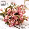 Decorative Flowers 30cm Artificial Hydrangea Clove Bouquet Silk Fake Wedding Party Home Decoration Flower Wreath DIY Decor