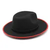 Damhattar Lyxmode Filt Fedora Hat Retro Män Bröllop Dekorera Trilby Jazz Hat Chapeu Feminino