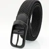 Cinturones Moda Hombres Cinturón tejido simple Textura avanzada Aleación Elástico Viaje Versátil Cómodo Casual Mujeres A3131