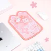 Autre maison jardin ordinateur portable Kawaii tapis de souris mignon Pastel rose Sakura chat tapis de bureau étanche à l'eau accessoires antidérapants 230705