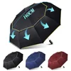 Parapluies Parasol Soleil Pluie Double Grand Parapluie Femmes Pliant Résistant Au Vent Grand Parapluie Hommes Anti-UV Parasol Parapluie Facilement Ranger