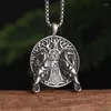 Pendant Necklaces Stainless Steel Jewelry Nordic Viking Tree Of Life Raven Lucky Amulet Men's Necklace Hip Hop Punk Style Gift Accessories