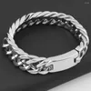 Ketten 15/17mm Punk Geschenk 316L Edelstahl Halskette Armband Männer Frauen Curb Cuban Link Kette Silber Farbe Schmuck solide Metall 7-40"