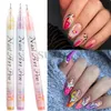 Nagelgel 12 st Nail Art Ritning Graffiti Penna 3D Färgglad Akryl Abstrakta linjer Vattentät färg UV Gel Polish Design Manikyr Tool NLCXM 230706