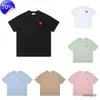 Designers Amis Paris Shirit 2024SS Spring Classic Heart Solid Color Big Love Round Neck Kort ärm T-shirt för män och kvinnor FS05D2875