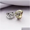 Band Rings Fashion Glow In The Dark Vintage Retro Mens Luminous Dragon Shape Finger Ring For Male Punk Jewelry Gift Drop Delivery Dhopn