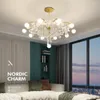 Plafoniere Lampadari Illuminazione Per Soggiorno 2023 Romantica Lampada A Sospensione In Vetro Camera Da Letto Cucina Sala Da Pranzo Apparecchio Decorativo