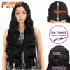 Synthetic Wigs 28 Inch Deep Wave Hair Synthetic Lace Wigs for Black Women Natural Long Wavy African American 8 Colors Cosplay Wig 230227