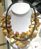 Chains 7 Brown Flowers Classic Jewelry White Natural Pearl Handmade Shell Pendant Women Necklace 45cm 18''