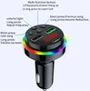 F15 F17 F18 Supercharge Transmitters RGB Light Car MP3 Player Bluetooth 5.0 FM Wireless Handsfree Kit 5V 3.1A PD 25W USB C