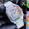 Алмазные наручные часы бренд швейцарские часы Новые роскошные наручные часы Алмазные часы Автоматические механические движения мужские часы для водонепроницаемого браслета сапфир B Yi-G75O