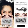 2Pairs 6d Faux Mink Eyelashes Seamless Band False Lashes Wispy Crisscross Style Lash Extensions Soft Reusable Cruelty Free