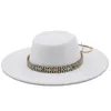 Sombreros Fedora para mujer, ala ancha de 9,5 cm, gorras de Jazz de fieltro para hombre, sombrero de boda para Iglesia de Panamá, sombrero para mujer