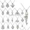 Anhänger Halsketten 63 Designs Perlenkäfig mit Austernwunsch Naturperle Luxus Hohl Medaillon Charm Ketten für Frauen Modeschmuck Dhpus