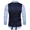 Gilets pour hommes Hommes Gilet formel Gilet Business Couleur unie Gilet à bouton unique Faux Twopieces V Neck Casual Slim chalecos para hombre 230705