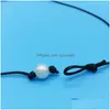 Pendentif Colliers Perles Minimalistes Collier Ras Du Cou Corde En Cuir Fait Main Noir Bleu Turquoise Pour Les Femmes Imitation Perle Naturelle Diy Dhcwc