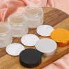 Pots de crème en verre dépoli Bouteilles cosmétiques Récipient vide 5g 10g 15g 20g 30g 50g Pot avec couvercles en or noir argenté et doublures intérieures