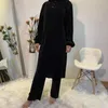 Etniska kläder Mubarak Abaya Dubai Turkiet Hijab Muslim Sets Klänning Indien Amerikansk islam För kvinnor Musulman Ensembles Kaftan Ramadan Eid