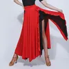 Vêtements de scène jupe de danse latine pratique de salle de bal professionnelle jupes de corrida espagnoles pour femmes Flamenco Sexy Split DL5508