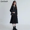 Casual Jurken Lange Mouw Jurk Vrouwen Zwart Preppy Vestidos Mujer Schede Matroos Kraag Match Lente Herfst Hoge Kwaliteit Eenvoudige BF