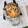 Peluş Sırt Çantaları Peluş Sırt Çantası Gerçek Hayat Tiger Leopard Panda Baş Backpacker Okul Hayvan Çantaları Dolgulu Çanta Oyuncakları Noel Doğum Günü Hediyeleri QB171 230705