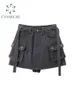 Grijze mini dames hoge taille cargo mode herfst winter vrouw rok streetwear korte rokken zakken voor vrouwen 230705