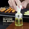 BBQ Grills Bouteille d'huile en verre de silicone avec brosse Grill Brosses Liquide Pâtisserie Cuisine Outil de cuisson Outils pour 230706