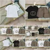 Kleidungssets Luxus Designer Kinder T-Shirt Weiß Monogramm Shortst Mode Britische Marke Sommer Kinder Schätze Mädchen Baumwolle B Dhmfd