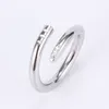 Designer Ring Nagelringen voor Mannen Sieraden Vrouw 18k Verguld Zilver Staal Diamanten Ring Klaver Ontwerpers Maat 5-11 TWRN