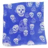 2023 Halsdukar Summer Beach Square Shawl Ladies Designer Skull Print Chiffon Scarf Muslim Hijab For Women Luxury Skeleton Wrap 120cm 120cmscarves