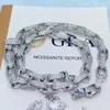 16-24 cali S925 Sterling Silver Pass Test Moissanite Box Chain naszyjnik 7-9 cali bransoletka linki biżuteria dla kobiet mężczyzn miły prezent