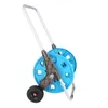 Watering Equipments Pipe Reel Cart Garden Hose Holder High Strength Easy Storage Retractable Hand Push Type Wide Application With Pulleys