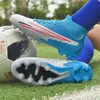 Güvenlik Ayakkabıları Erkekler Yüksek ayak bileği futbolu dayanıklı uzun tırnak kaymaz futbol botları çocuklar yetişkin profesyonel cleats çim spor ayakkabılar 230707