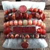 Braccialetti con ciondoli RH Fashion Boho Beaded Jewelry Multi 6pc Stack Bangle Sets per regalo donna 230223