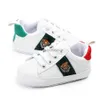 Baby Shoes Newborn Boys Girls First Walkers Kids Toddlers Lace Up PU Sneakers Prewalker White Shoes
