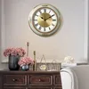 Horloges murales lumière européenne horloge de luxe salon décoration personnalité créative américaine cuivre plaqué support décor à la maison