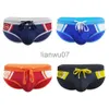 Costumi da bagno da uomo Estate europea e americana Sexy Triangolo abbinato a colori Costume da bagno da uomo Moda Costumi da bagno Uomo Bikini Uomo Biancheria intima da spiaggia J0707