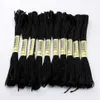 Bekleidungsgarn Zweigfaden Farbe Nr. 310 Schwarz Floss Kreuzstich Stickerei DIY Polyester Baumwolle Nähen Strang Kit Tools261C