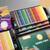 Pencil Bags 4872120150200 Colors Professional Colored Pencils Lead Watercolor Drawing Set for Art School Supplies 230706