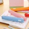 Korean Long Strip Wave Point Candy Colour Pencil Case Originality Student Canvas Girls Lovely School Supplies