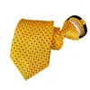 Laço Laço Masculino Gravata Preguiçosa Negócios Vestido Formal Usar Listras Pontos Cores Sólidas Zíper Gravata Presentes Magro Magro Amarelo Acessórios Diários