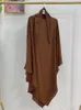 Ethnic Clothing One Layer Long Khimar Women Muslim Hijab Ramadan Prayer Garment Dress Eid Abaya Islamic Tie Back Jilbab Djellaba Niqab