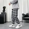 Heren Broek Zomer Lichtgewicht Plaid Mannen Hip Hop Oversized Casual Koreaanse Harem Joggingbroek Harajuku Mode Streetwear Jogger 230706