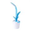 Table Lamps Plant Shaped European Student Childrens Folding Touch Lamp Recharge LED Eye Protection Flower