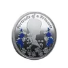 Arts and Crafts Commemorative coin, three-dimensional relief, color printing, inlaid brick, metal craft collection gift