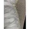 Basic Casual Dresses Elegant White Feather Mesh See Through Wedding Party Long Dres Sexy Prom Halter Singer Stage Clothes 230707