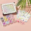 Décorations d'art d'ongle Makartt Kit de décoration pour ongles Harajuku Lover 12 boîtes Nail Jewels Paillettes Nail Glitters avec 3 feuilles Nail Prints Stickers DIY 230706